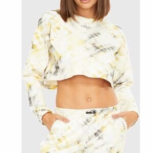 Koral Valor Dive Tie Dye Crop Activewear Top Size Small Tuscany